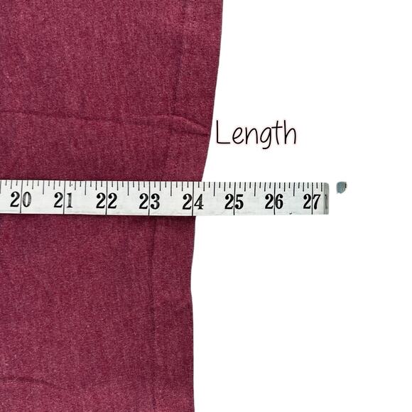 LAT Ladies V-Neck Short Sleeve Tee Shirt Top Ladies Size Large Burgundy - Picture 7 of 8